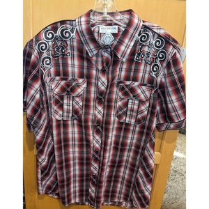 Pila Design XL short sleeve men's shirt red and gray‎